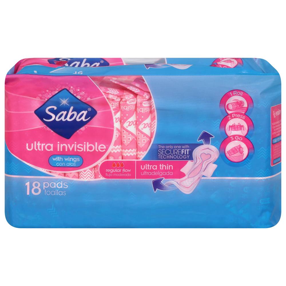 Saba Ultra Invisible Pads (18 ct)