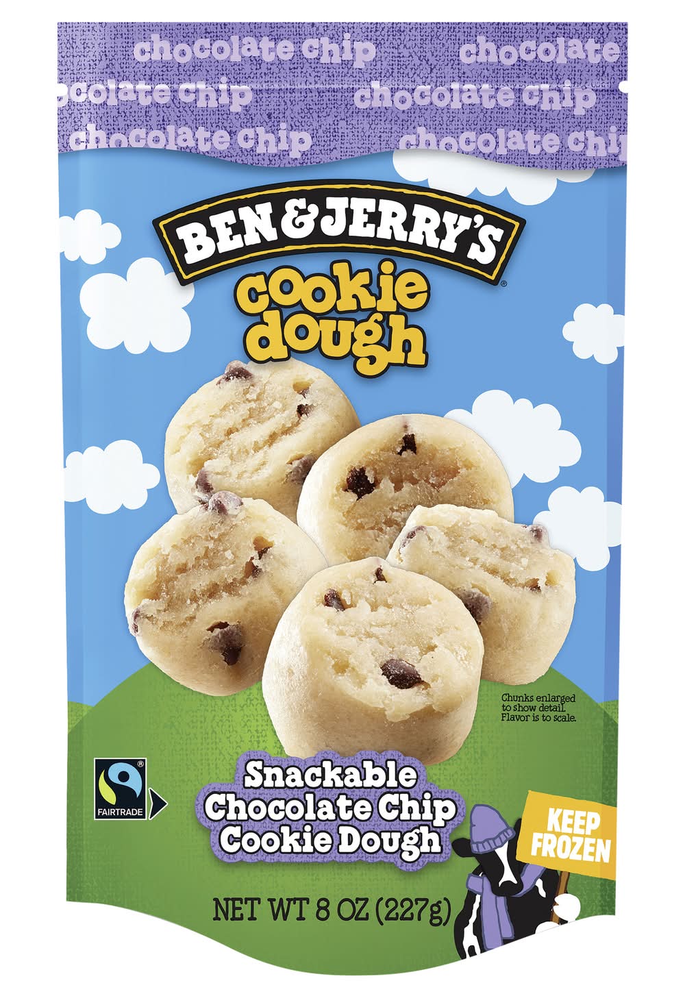 Ben & Jerry's Snackable Cookie Dough Chunks, Chocolate Chip (8 oz)