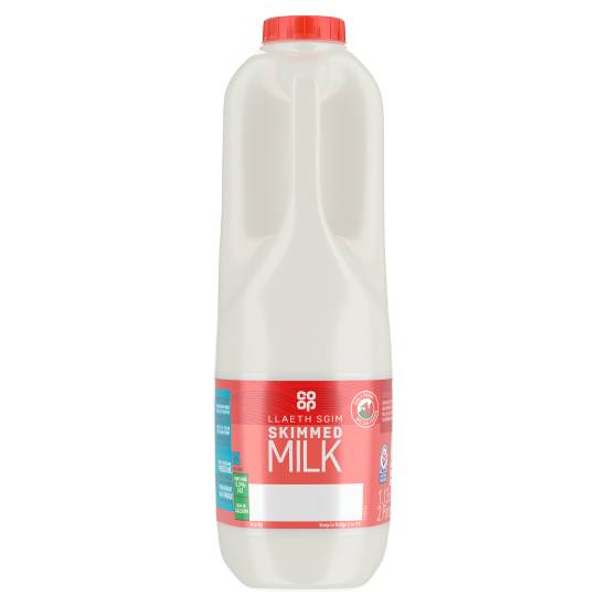 Co-Op Welsh Fresh Skimmed Milk 2 Pint 1.136ltr