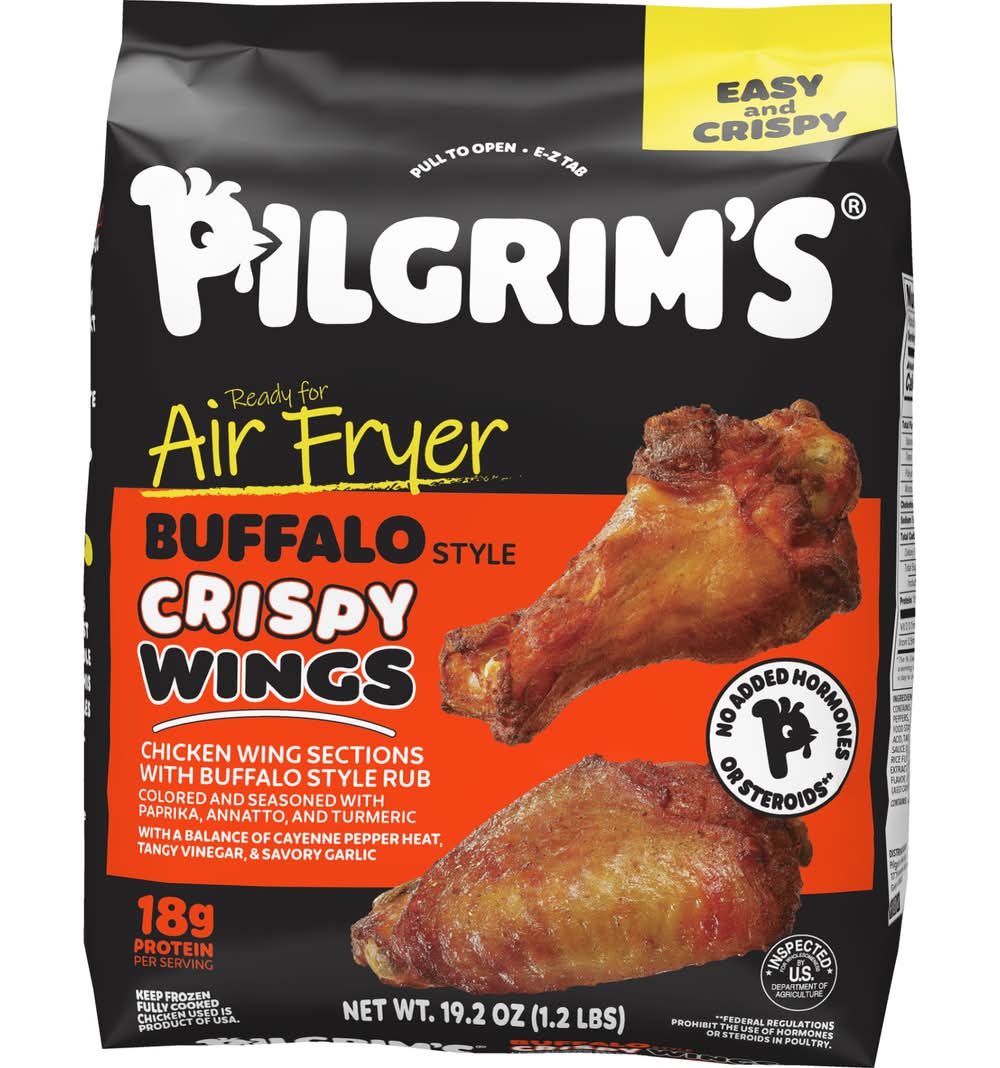 Pilgrim's Air Fryer Crispy Chicken Wings, Buffalo Style (19.2 oz)