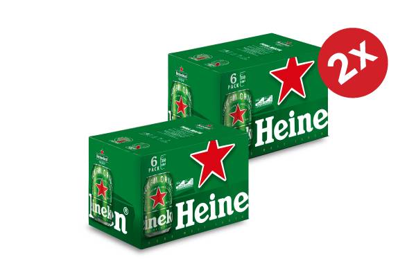 2x Six Pack Heineken lata 350cc