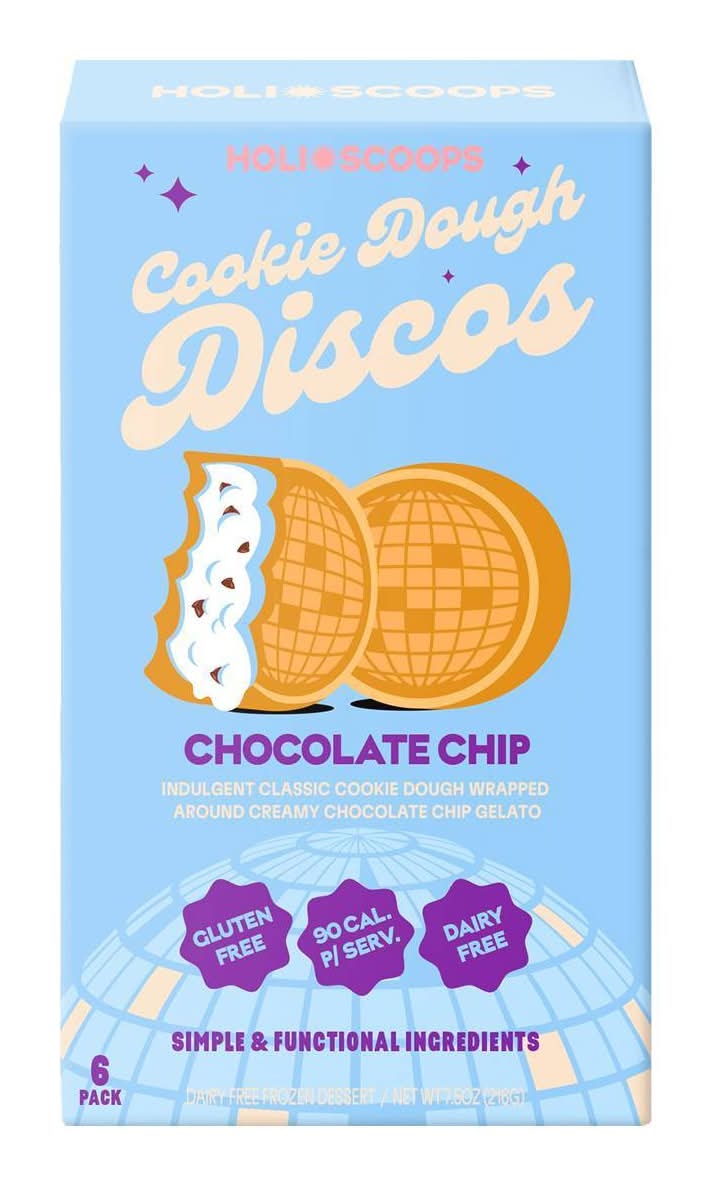 Holi Scoops Cookie Dough Discos, Chocolate Chip (7.5 oz, 6 ct)
