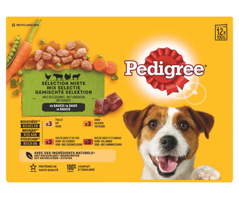 Pedigree Sachets fraîcheur en sauce petit chien 12x100g