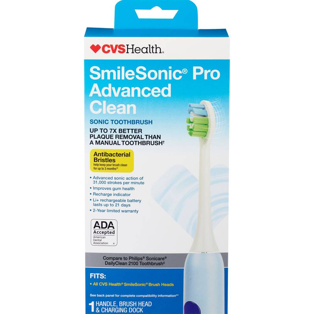 Cvs Health Smilesonic Pro Advanced Clean Toothbrush