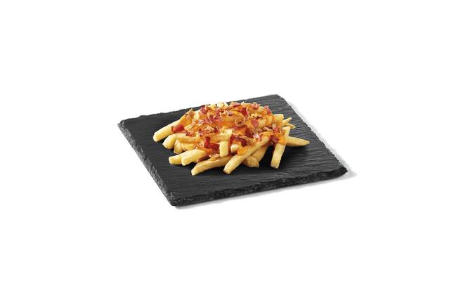 King Fries (+ Cheddar + Bacon + Cebolla)