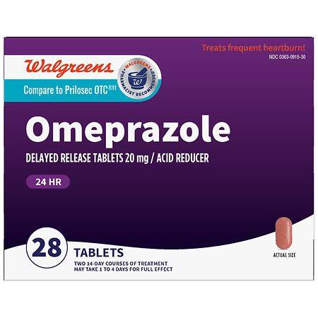Walgreens Omeprazole Delayed Release 20 mg Acid Reducer Tablets (28 ct)