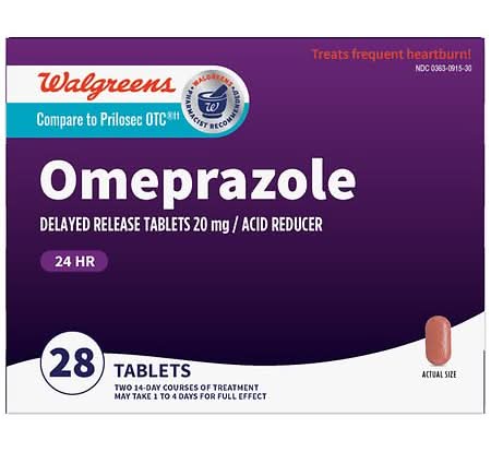 Walgreens Omeprazole Delayed Release 20 mg Acid Reducer Tablets (2.24 oz)
