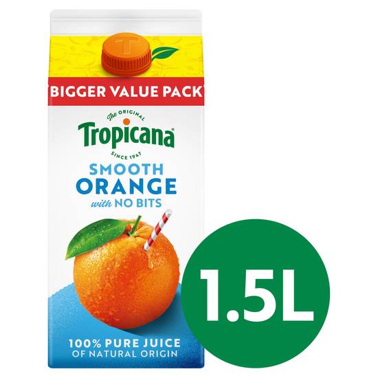 SAVE £1.50 Tropicana Pure Smooth Orange Fruit Juice 1.5L