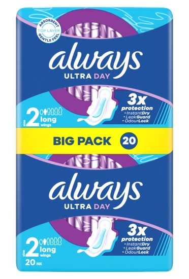 Always Ultra Day Sanitary Towels Long Wings