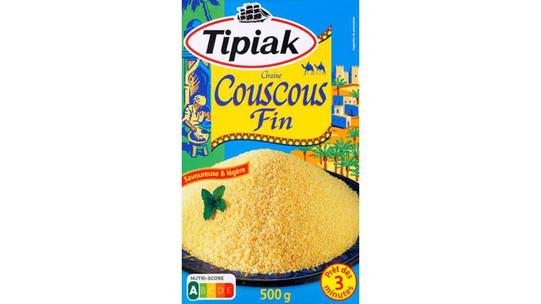 Tipiak Graine couscous fin, savoureuse et légère, prêt en 3 minutes Le paquet de 500g