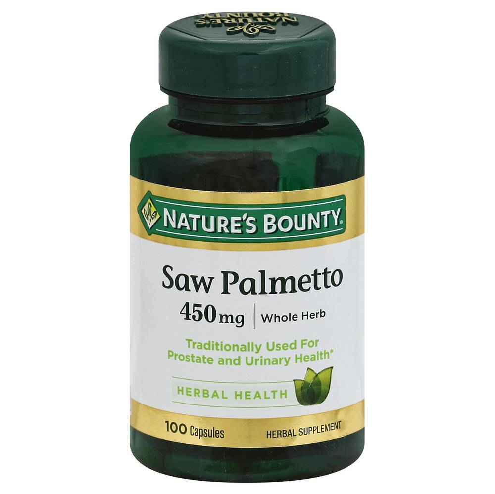 Nature's Bounty Whole Herb Saw Palmetto Capsules (100 ct)