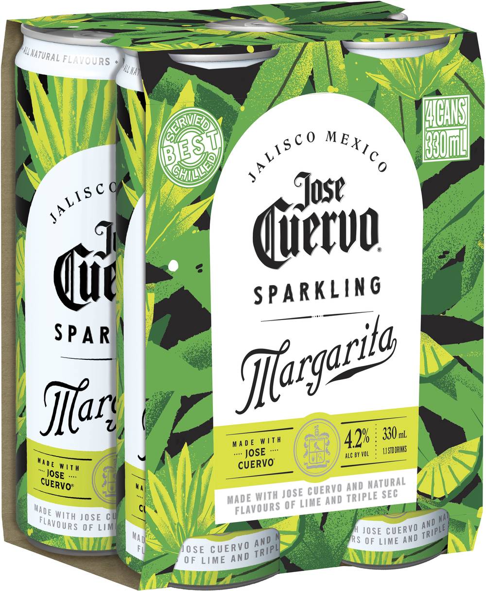 Jose Cuervo Sparkling Margarita 330ml X 4 pack