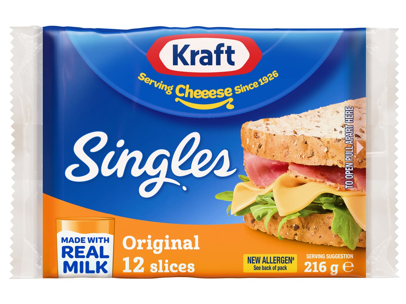 Kraft Singles Original Cheese (216g, 12 pack)