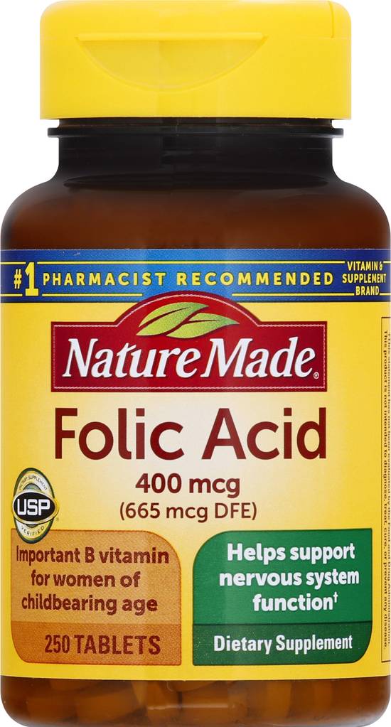 Nature Made Folic Acid Tablets (250 ct)