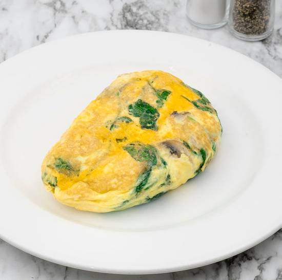 Spinach, Cheddar, and Mushroom Omelette