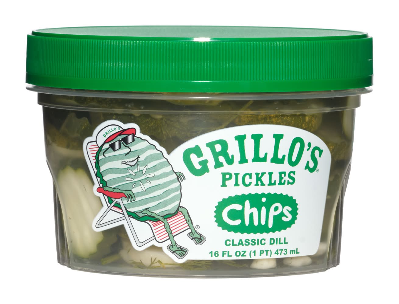 Grillo’s Pickles Fresh Classic Dill Pickle Chips (16 fl oz)