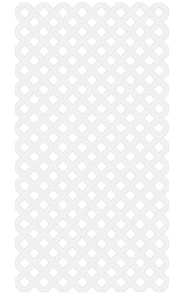Veranda 4 Ft. X 8 Ft. White Classic Diamond Vinyl Lattice Panel
