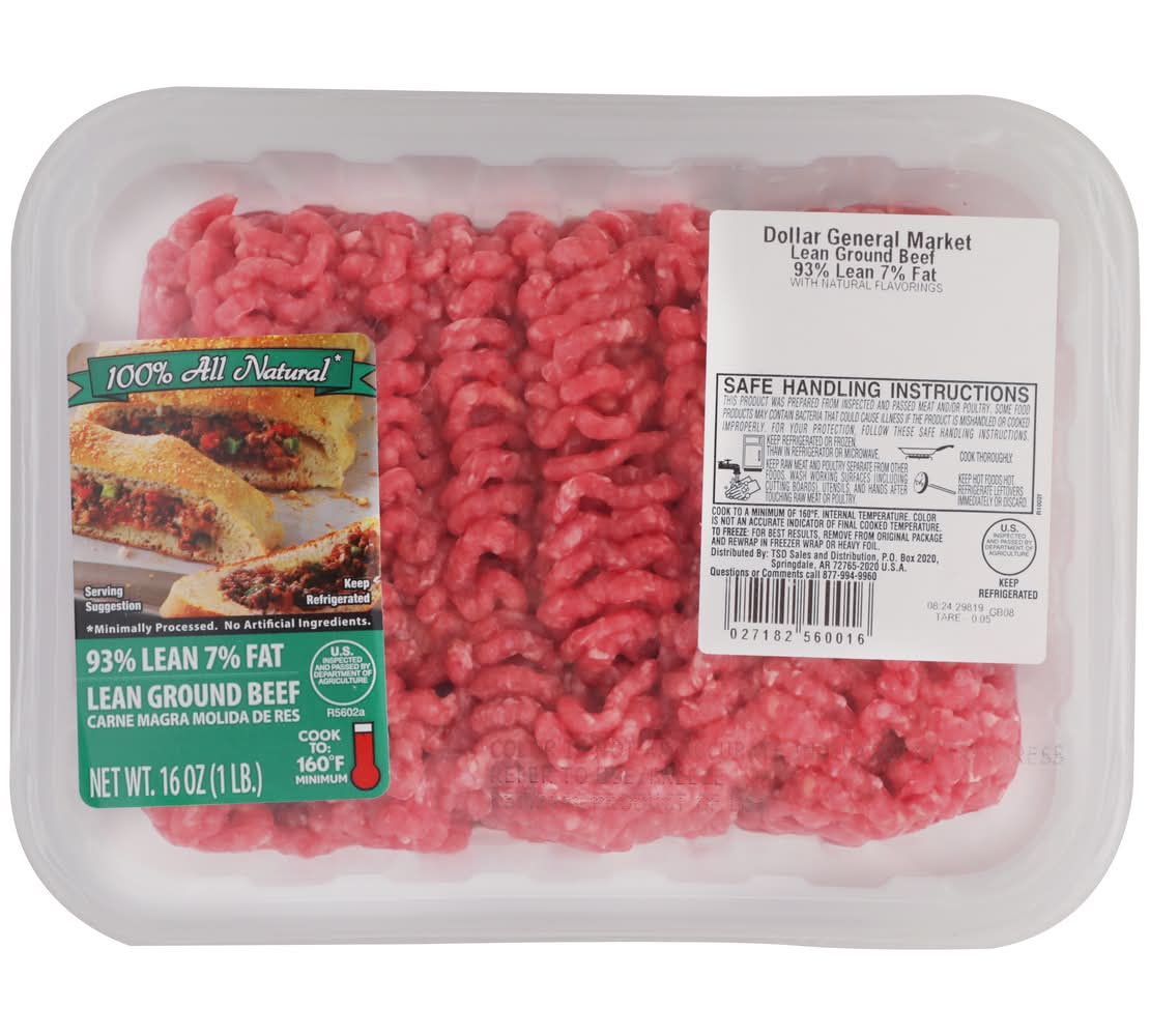 Doller General Market Lean Ground Beef (16 oz)
