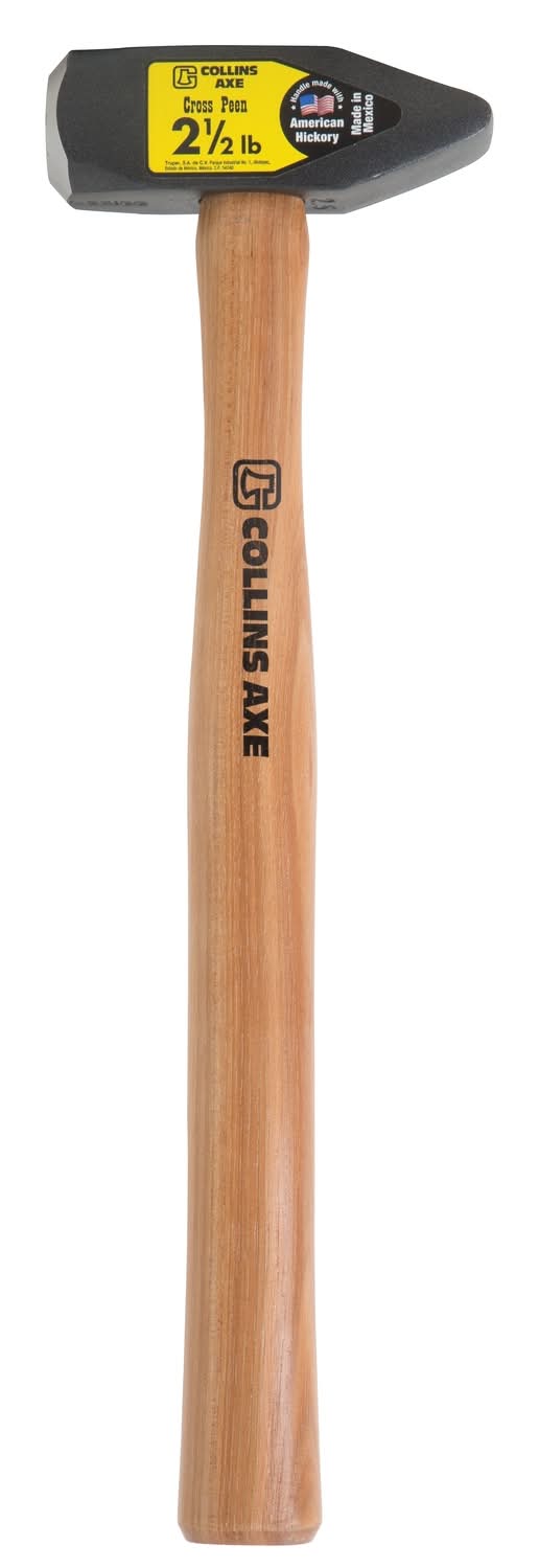 Collins 2.5 Lb Steel Cross Peen Blacksmith Hammer 16 In. Hickory Handle