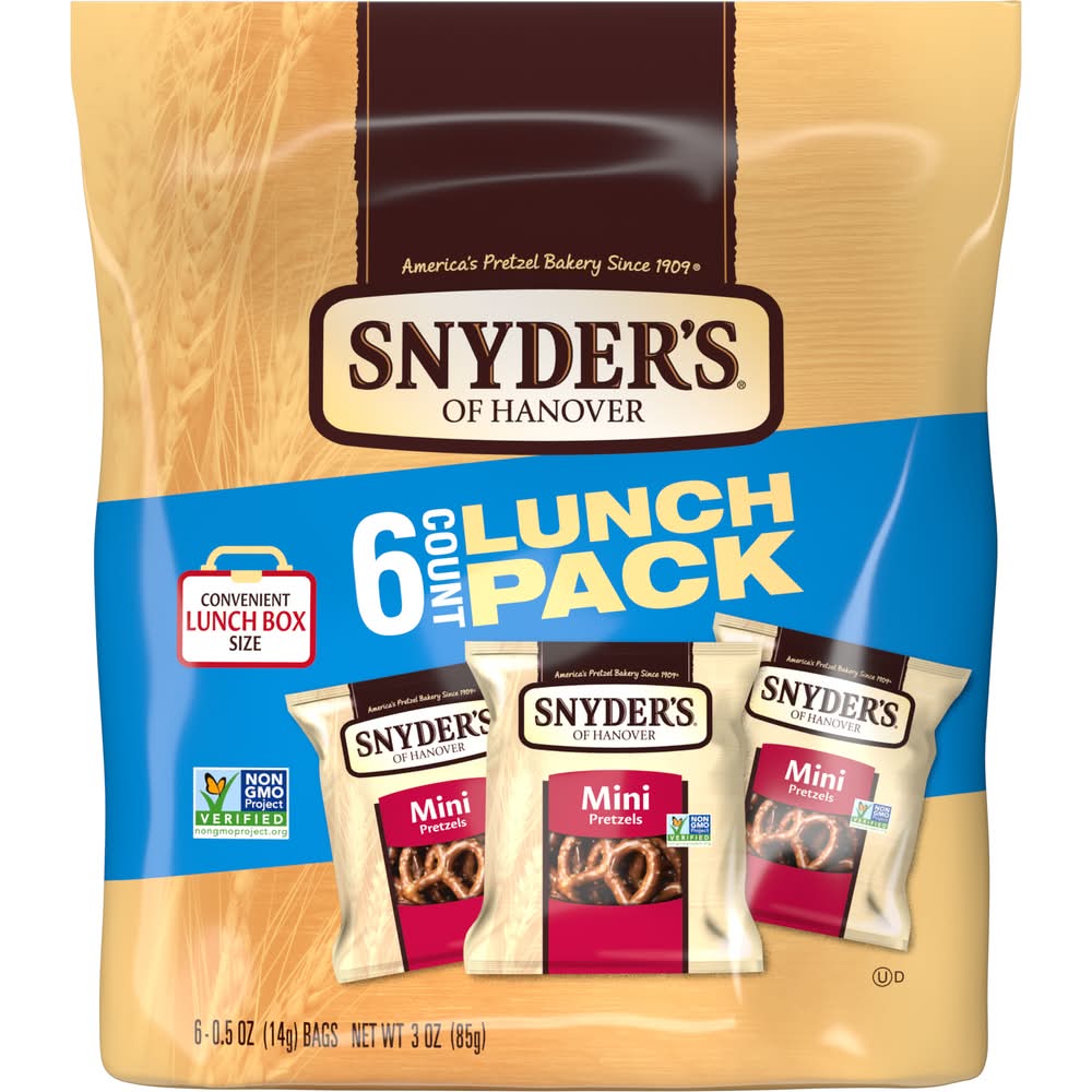 Snyder's of Hanover Mini Lunch pack Pretzels (6 x 0.5 oz)