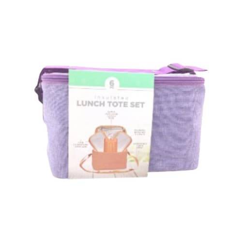 Silver One Insulated Lunch Tote Set (6 piece)