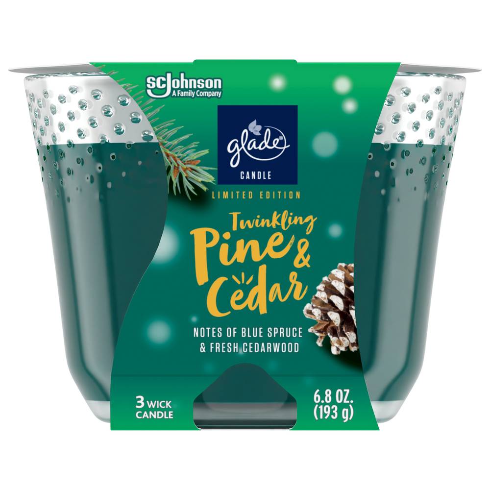 Glade Sc Johnson Twinkling Pine & Cedar Fragrance Candle (6.8 oz)