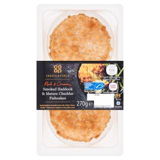 Co-op Irresistible Smoked Haddock & Mature Cheddar Fishcakes 270g