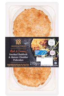 Co-op Irresistible Smoked Haddock & Mature Cheddar Fishcakes 270g