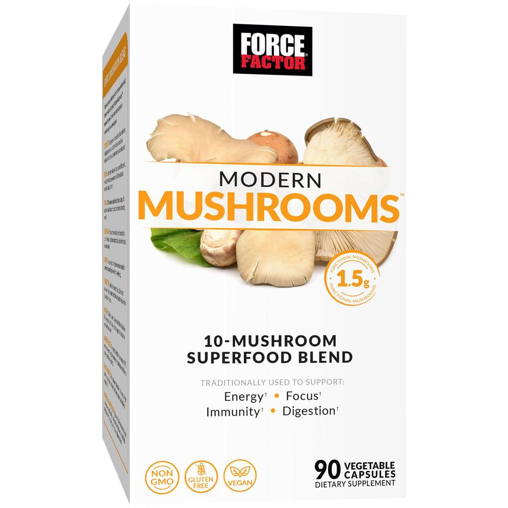 Modern Mushrooms - Superfood Blend To Support Energy, Focus, Immunity & Digestion (90 Capsules)