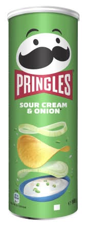 Pringles Sour Cream & Onion, Potato Crisps (165g)