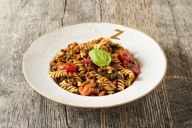 Non-gluten Pasta Lentil Ragu