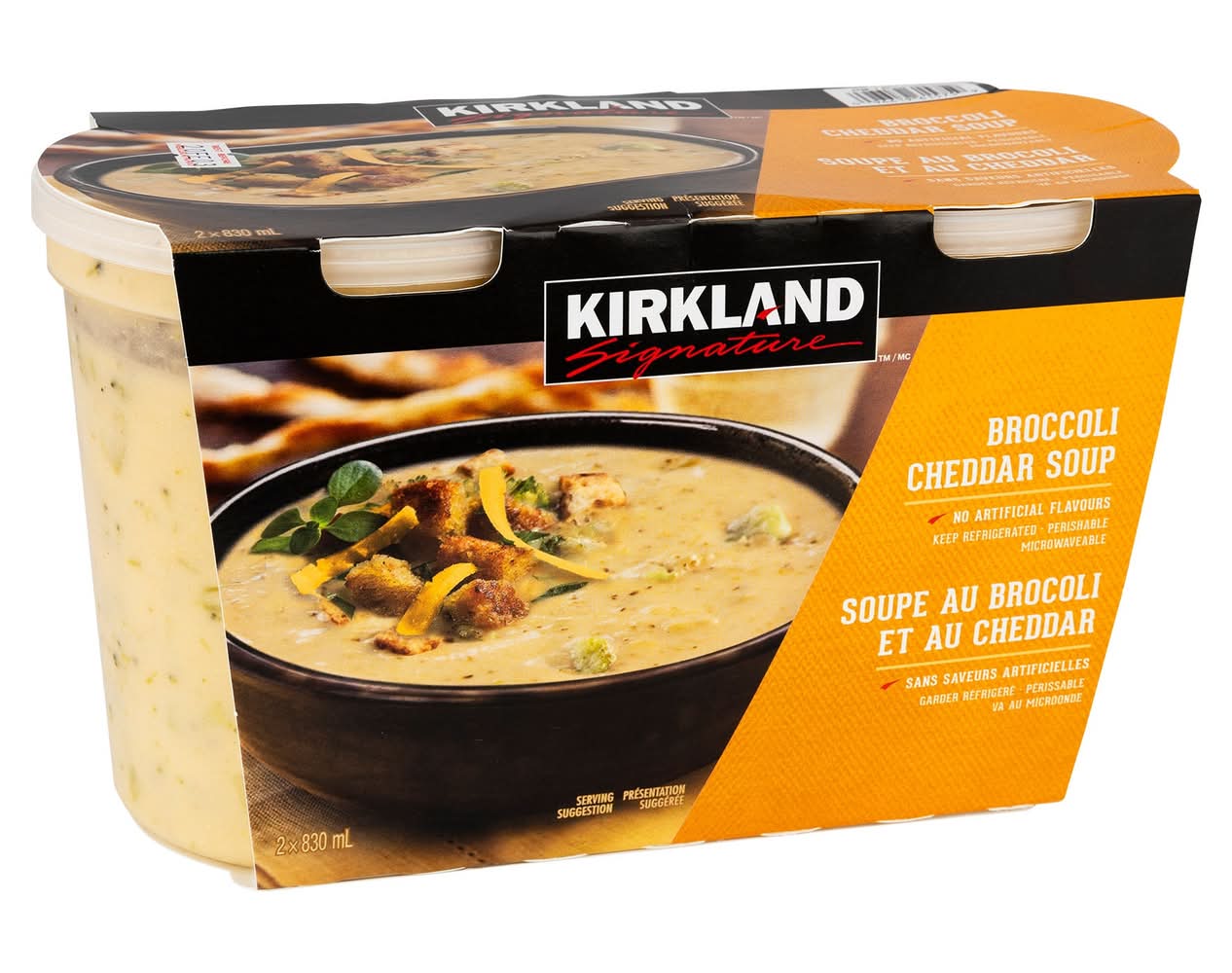 Kirkland Signature - Soupe Au Broccoli Et Au Cheddar, 2 × 830 Ml / Kirkland Signature Broccoli Cheddar Soup, 2 × 830 Ml