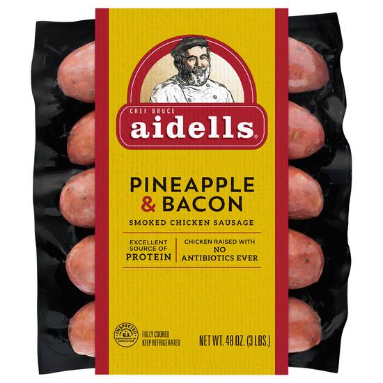 Aidells Fully Cooked Smoked Chicken Sausage (pineapple-bacon)