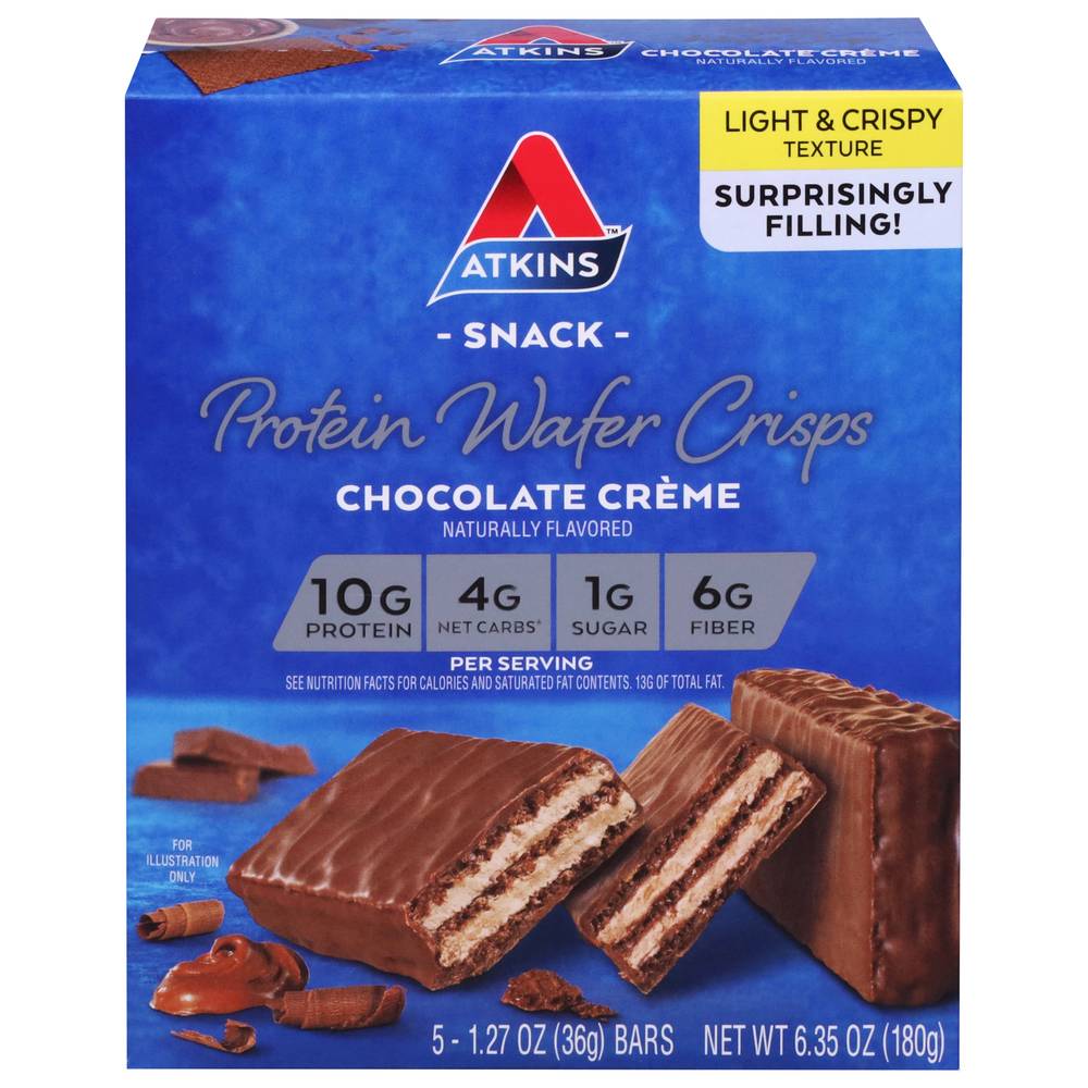 Atkins Chocolate Creme Protein Wafer Crisps (6.35 oz)