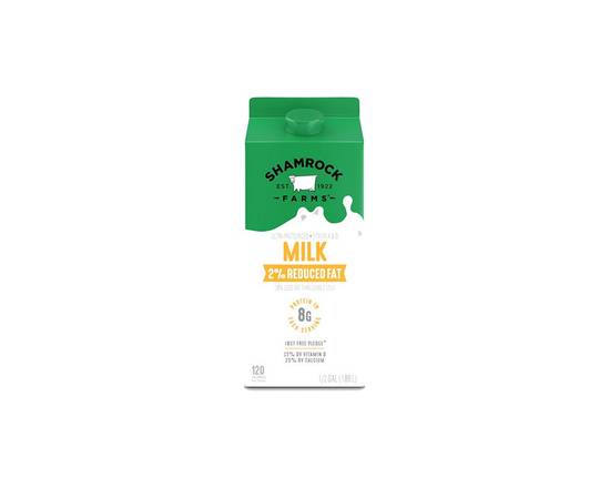 Order Shamrock 2% Milk Half Gallon food online from Chevron Extramile store, Antioch on bringmethat.com