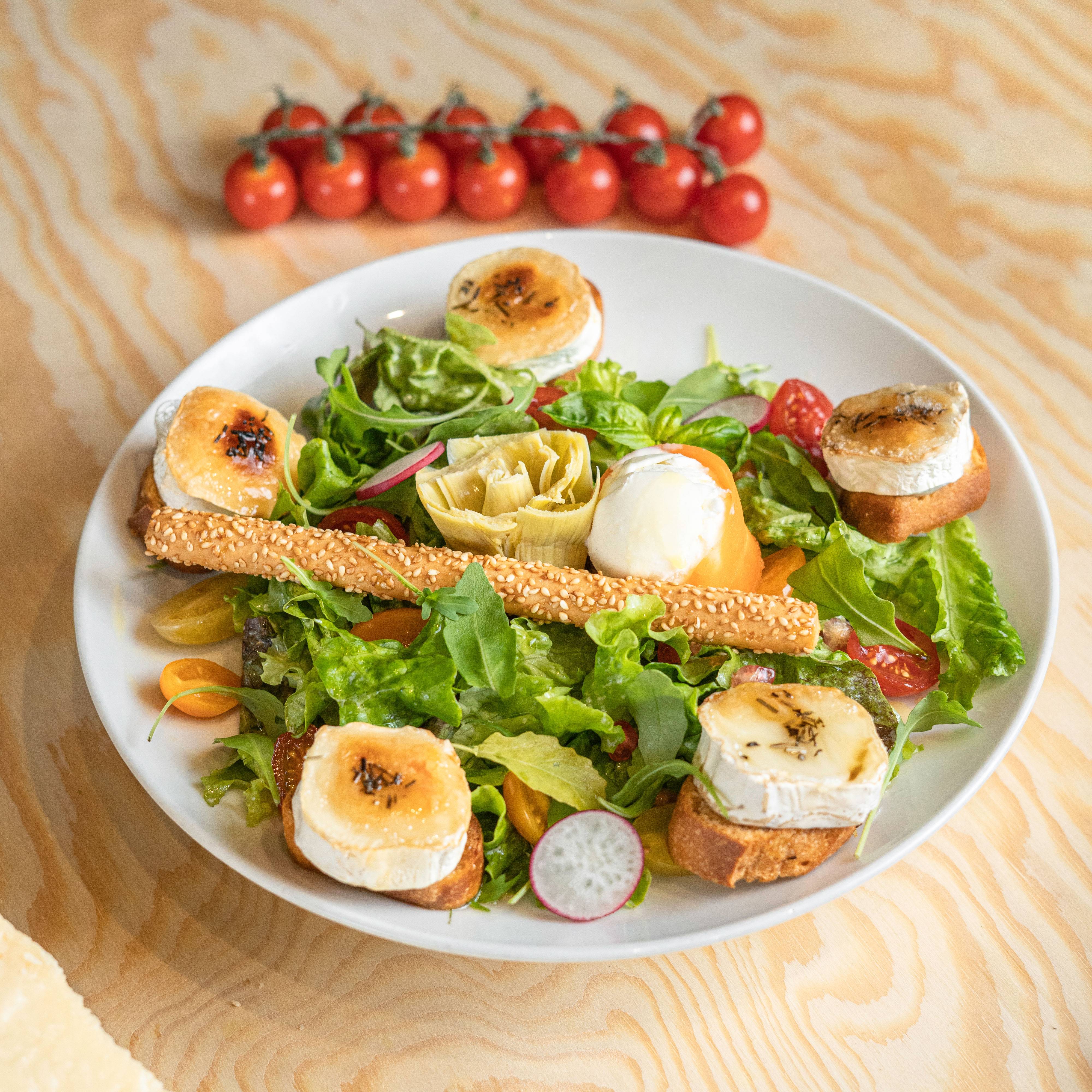 Salade chèvre chaud