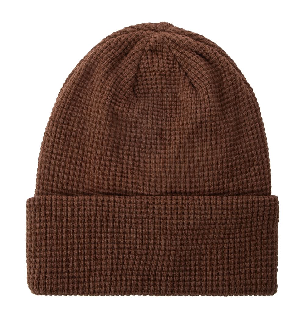 Waffle Knit Beanie Brown