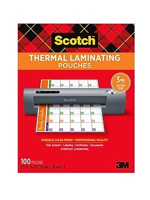 Scotch Thermal Laminating Pouches 8.9 X 11.4 Inches Letter Size Sheets