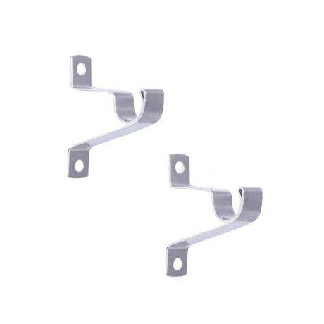 Mainstays Café Rod Brackets Nickel Finish (1 unit)