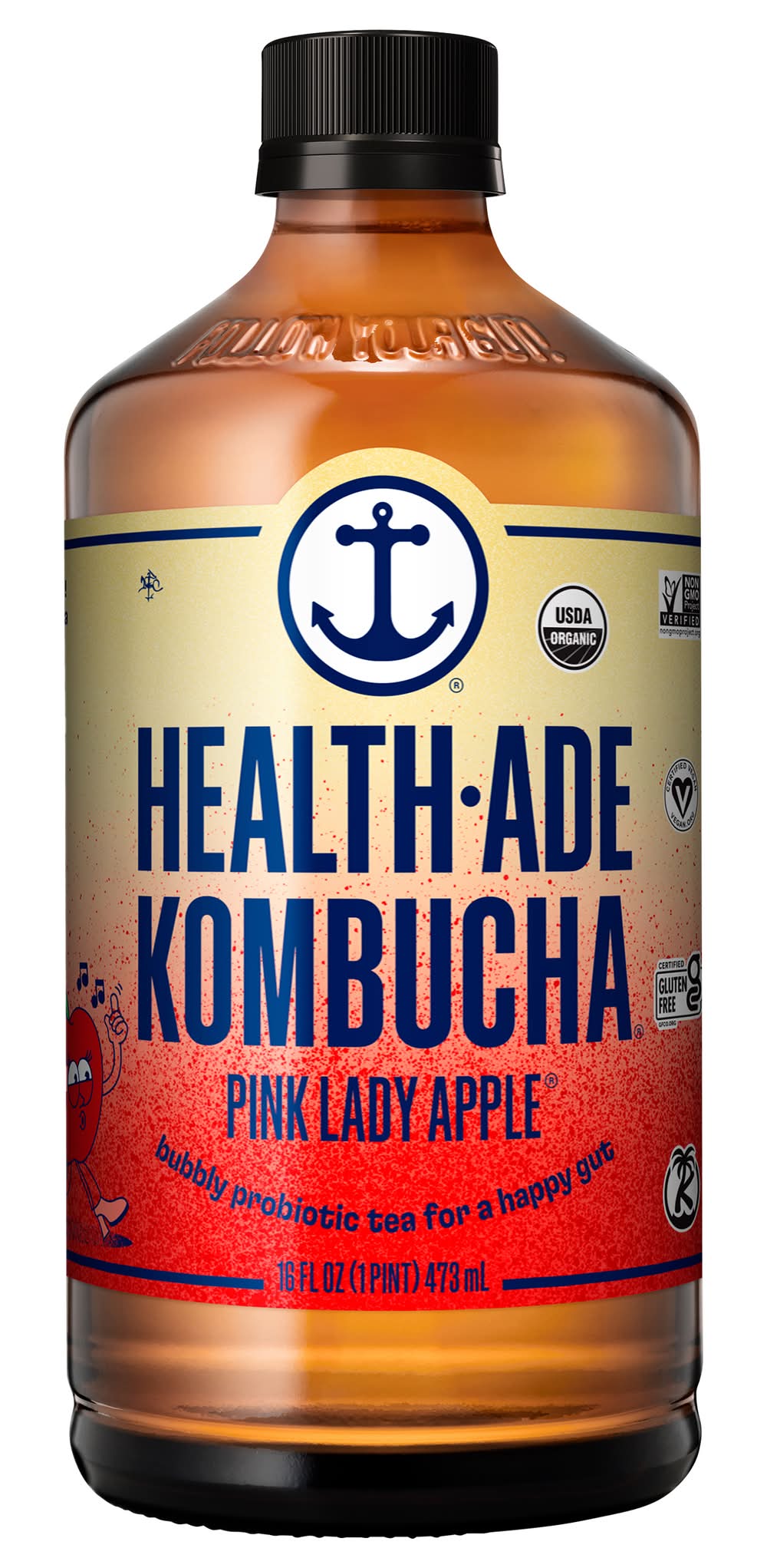 Health-Ade Kombucha Tea, Pink Lady Apple (16 fl oz)