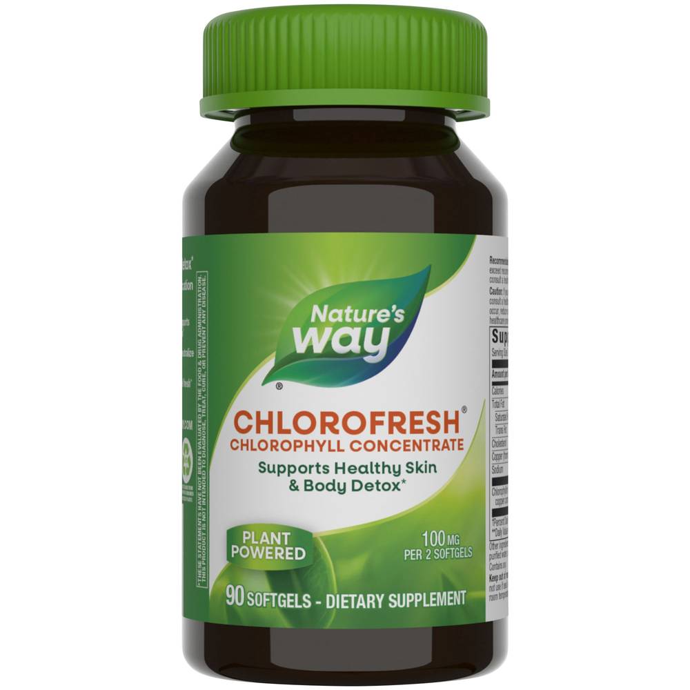 Chlorofresh Chlorophyll Concentrate - Internal Deodorant - 100 Mg (90 Softgels)