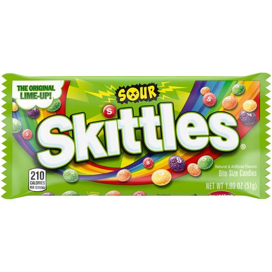 SKITTLES Sour Candy, Full Size, 1.8 oz Bag