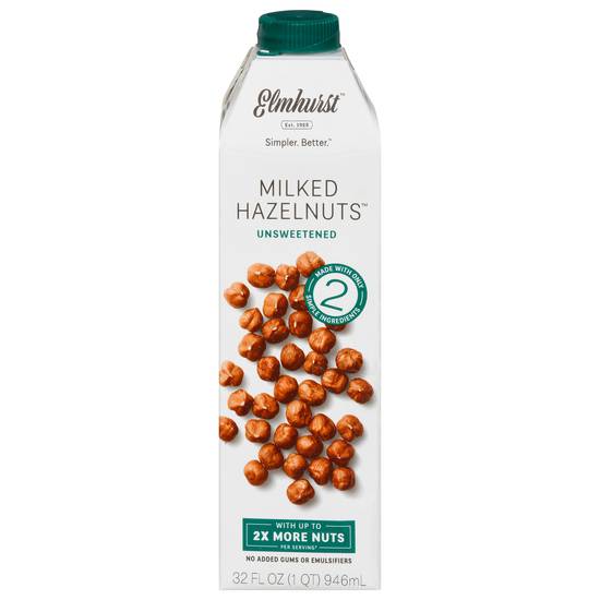Elmhurst Harvest Unsweetened Milked Hazelnuts (32 fl oz) (hazelnut)