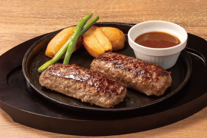 【R8】選べるセット）BEEFハンバーグステーキ（約200ｇ） ～おろしソース（ライスつき）