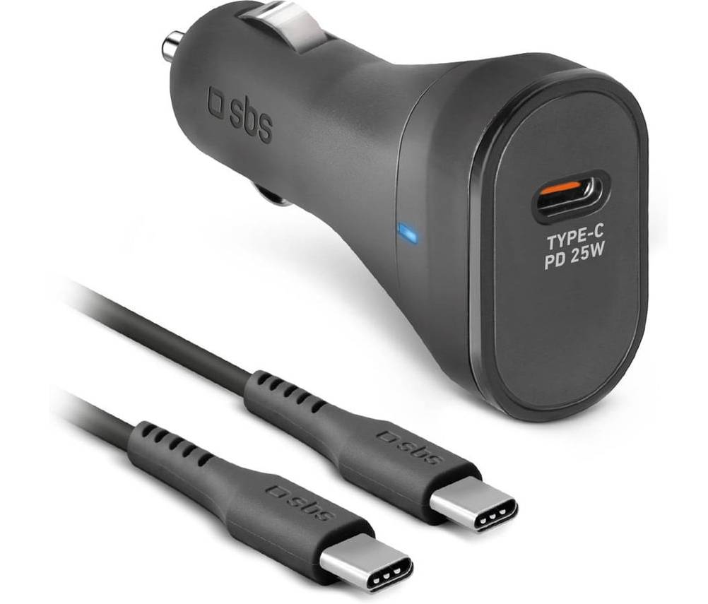 Carregador Automóvel SBS  TECRKITTCPD25W Preto