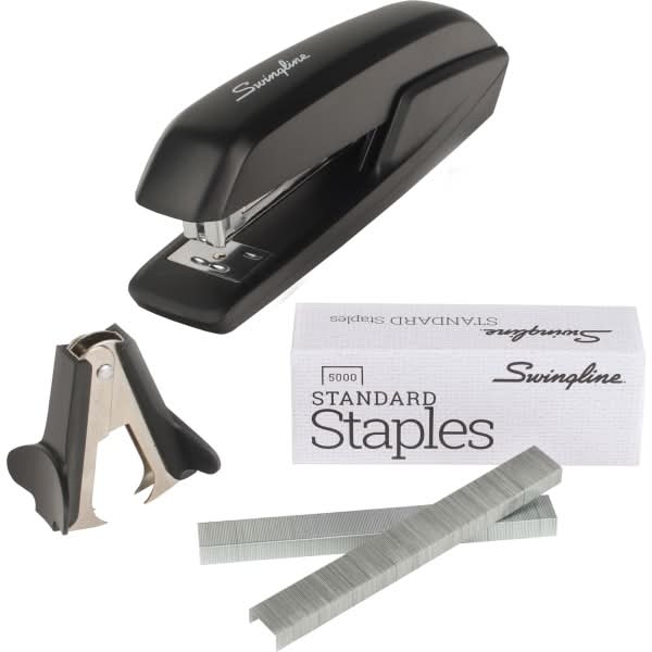 Swingline® Standard Stapler Value Pack, 20 Sheets, Black, Premium Staples & Remover Included