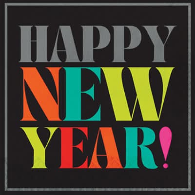 Happy New Year Lunch Napkins (16 pack)