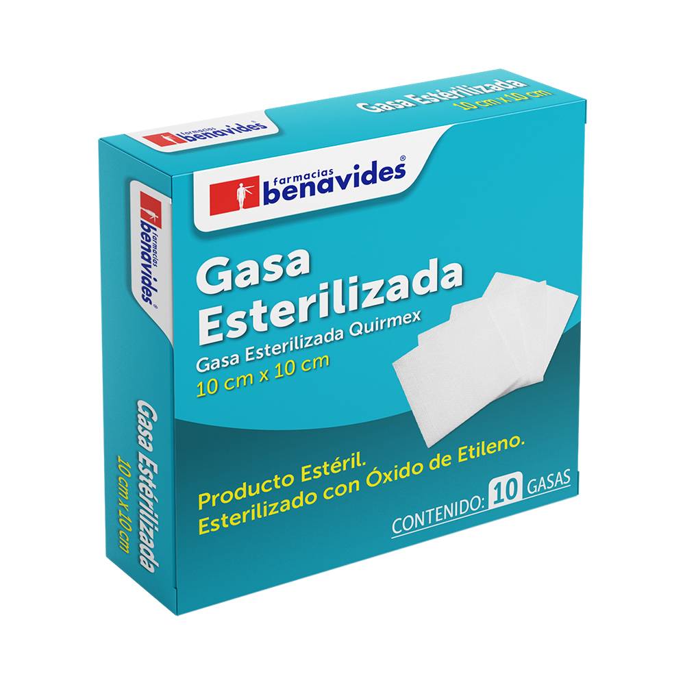 Farmacias benavides gasa absorbente estéril (10 piezas)