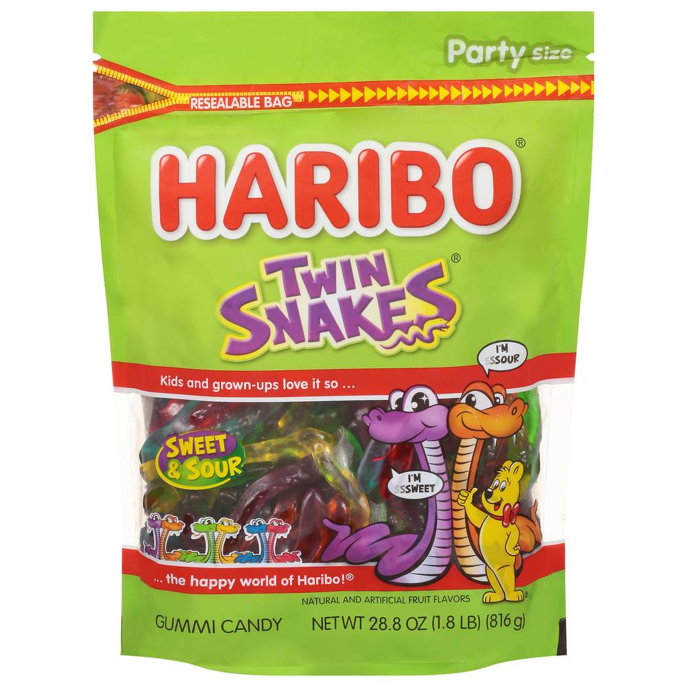 Haribo Twin Snakes Sweet & Sour Gummi Candy (28.8 oz)