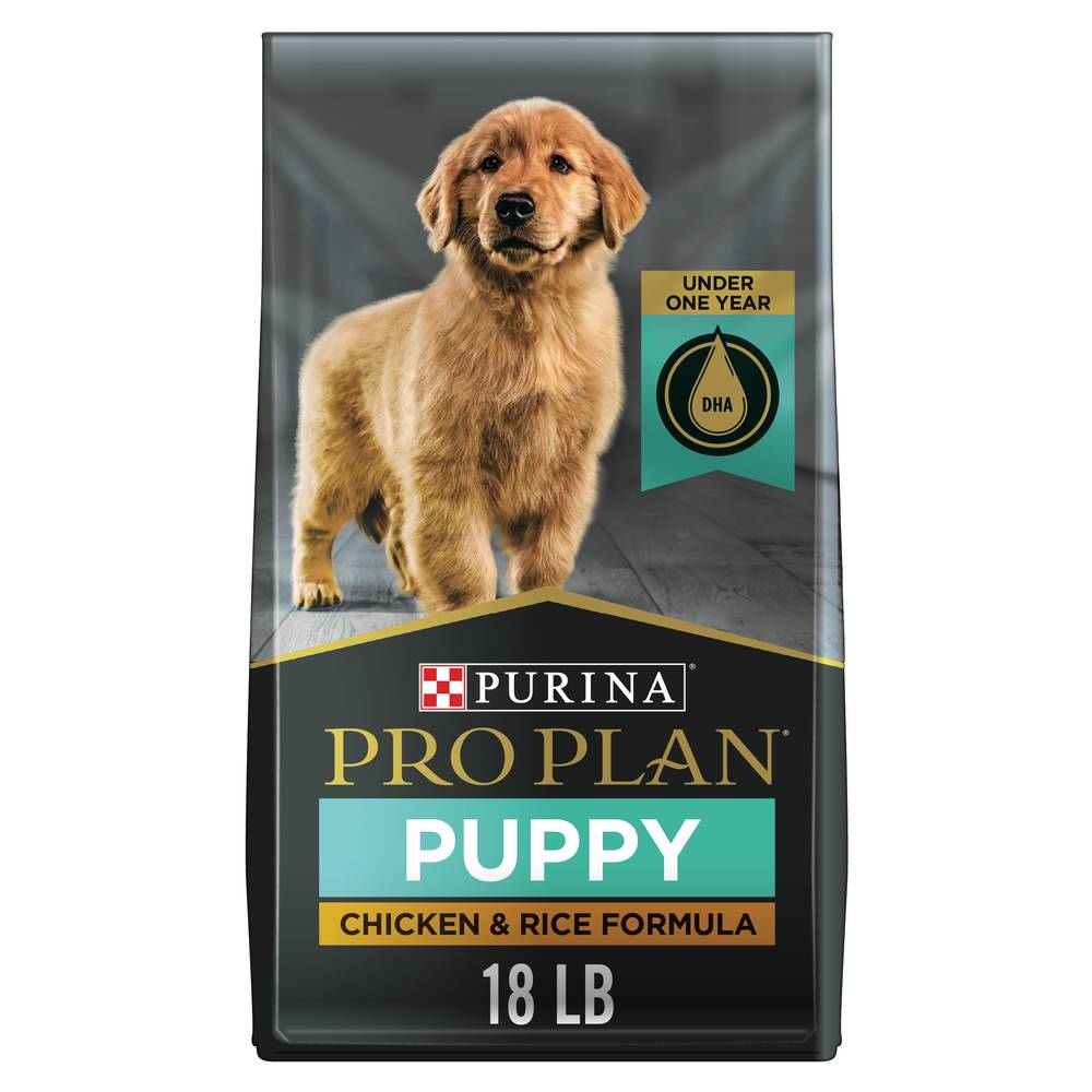 Purina Pro Plan High Protein Formula Dry Puppy Food, Chicken-Rice (18 lbs)